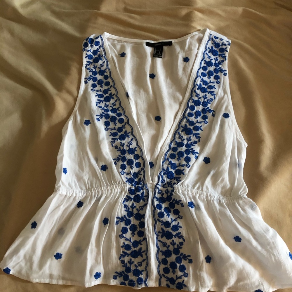 Embroidered Tank Top